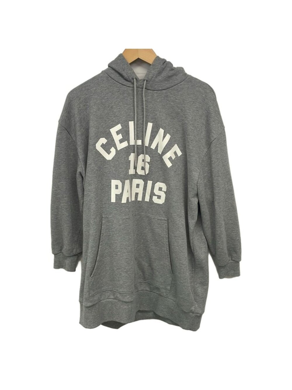 Celine Hoodie Gray White Long Sleeve XS